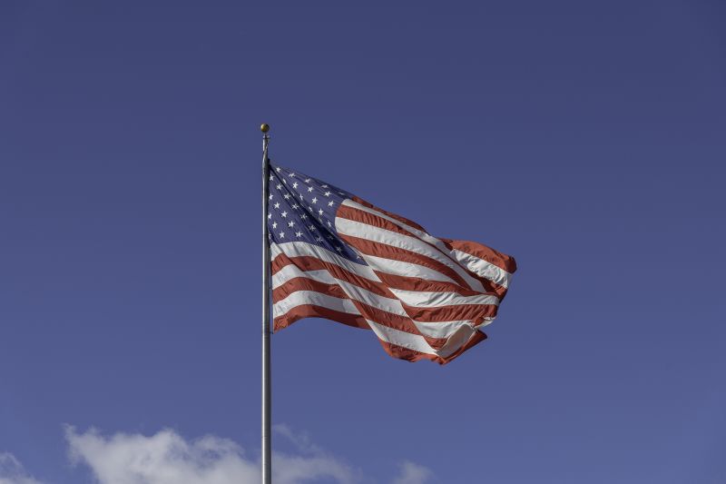 Flag Pole with National Flag