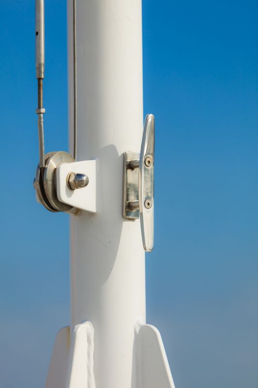 Flag Pole with Rope and Pulley System