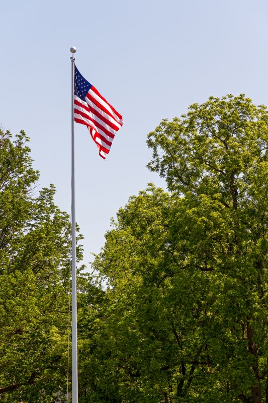 Flag Pole with Custom Mounting
